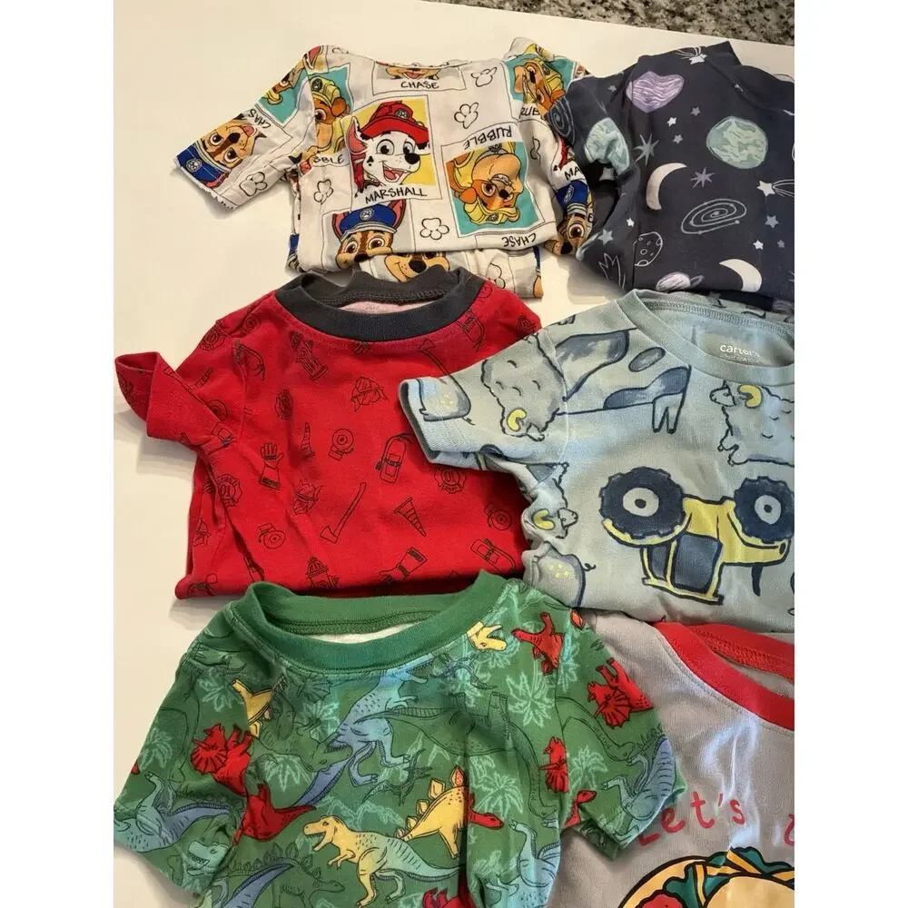 Lot of 10 Baby Boys PJ Sets Size 3T